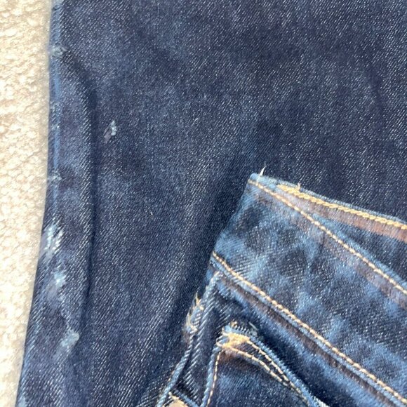 ABRAND JEANS A '99 Low Boot Dark Wash Distressed Jeans -EUC - US Size 28 / AU 10 - Picture 14 of 16
